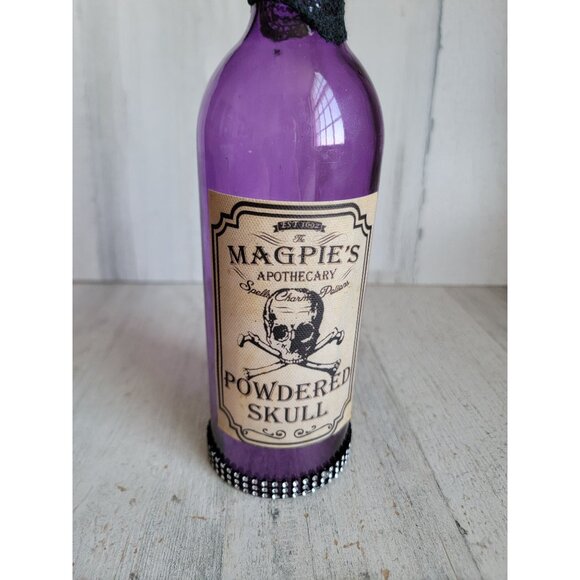 Magpies apothecary purple glass Halloween prop home decor - Picture 2 of 7
